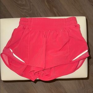 WORN lululemon hotty hot shorts hot pink size 2; 2.5
